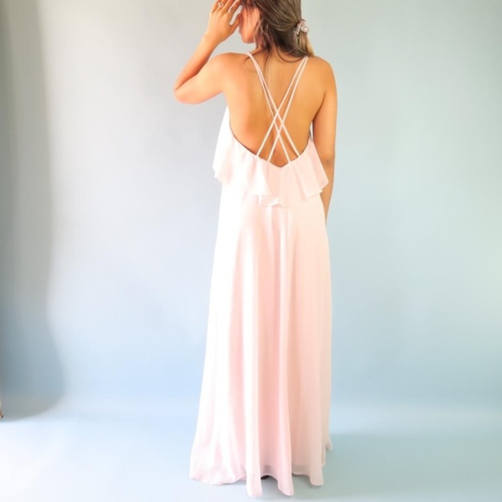 Nouvelle Amsale Avery V-Neck Cross Back Dress M New without tags